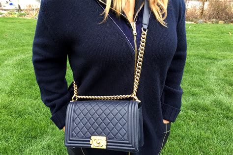 navy chanel boy bag|Chanel beach bag.